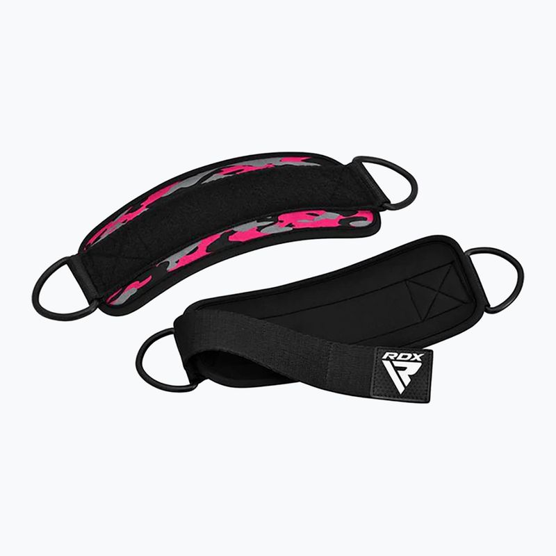 Diržai su kabliukais ant kulkšnies RDX A4 Ankle Straps For Gym Cable Machine pink 4