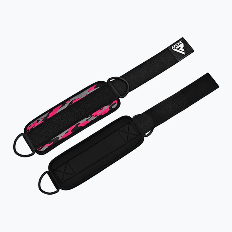 Diržai su kabliukais ant kulkšnies RDX A4 Ankle Straps For Gym Cable Machine pink 5