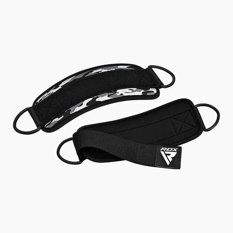 Diržai su kabliukais ant kulkšnies RDX A4 Ankle Straps For Gym Cable Machine grey 5