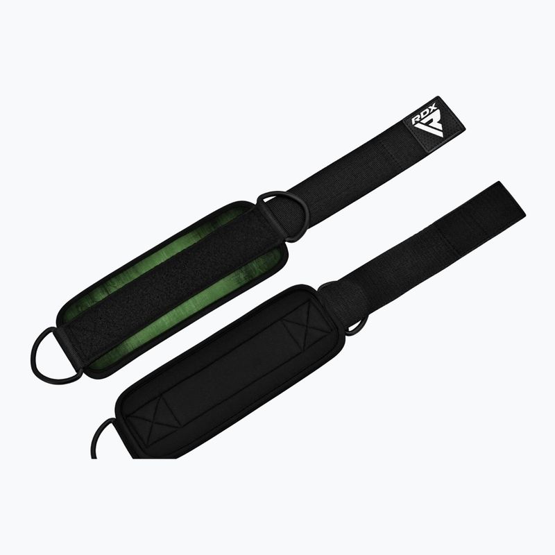 Diržai su kabliukais ant kulkšnies RDX A4 Ankle Straps For Gym Cable Machine army green 4