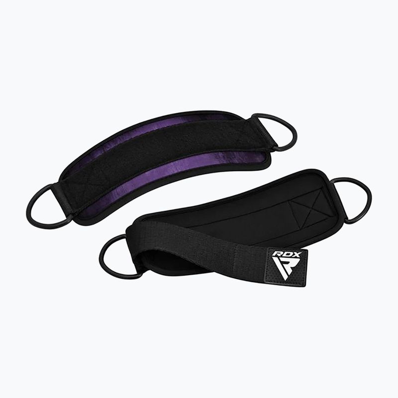 Diržai su kabliukais ant kulkšnies RDX A4 Ankle Straps For Gym Cable Machine purple 4