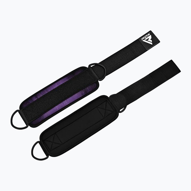 Diržai su kabliukais ant kulkšnies RDX A4 Ankle Straps For Gym Cable Machine purple 5