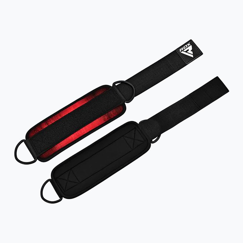 Diržai su kabliukais ant kulkšnies RDX A4 Ankle Straps For Gym Cable Machine red 4