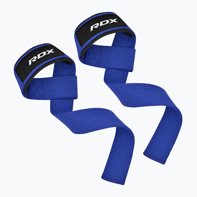 Svorių kilnojimo dirželiai RDX W1 Weight Training Wrist Straps blue 2