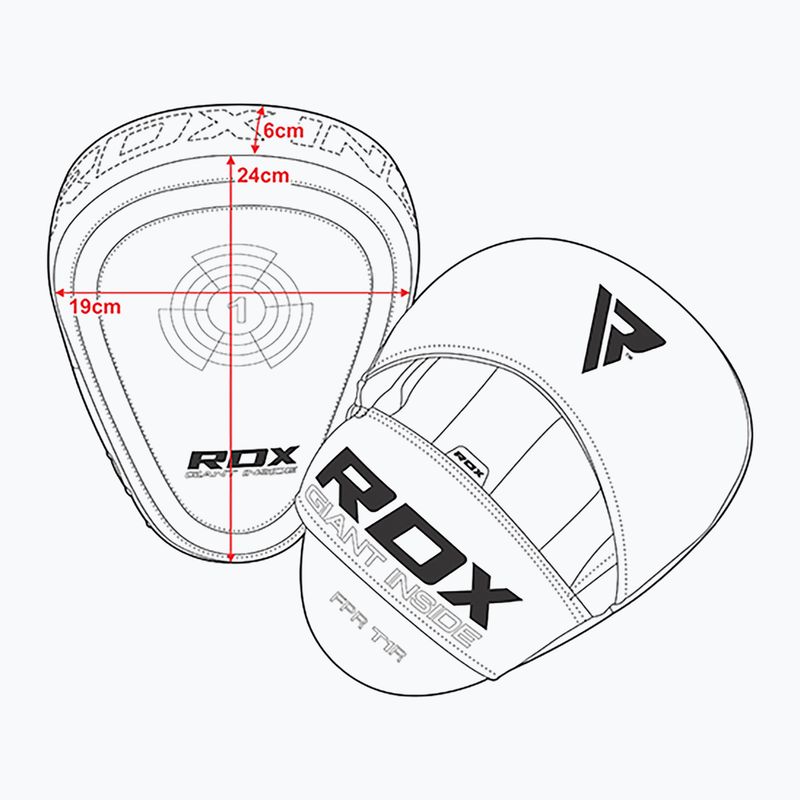 Treniruočių skydai RDX Focus Pad T1 red/black 6