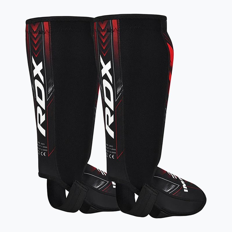 Blauzdų ir pėdų apsaugos RDX IMMAF Approved Neoprene Shin Instep red 2