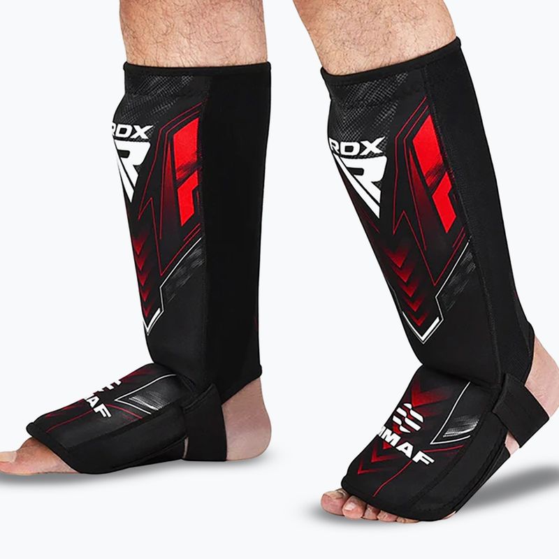 Blauzdų ir pėdų apsaugos RDX IMMAF Approved Neoprene Shin Instep red 7