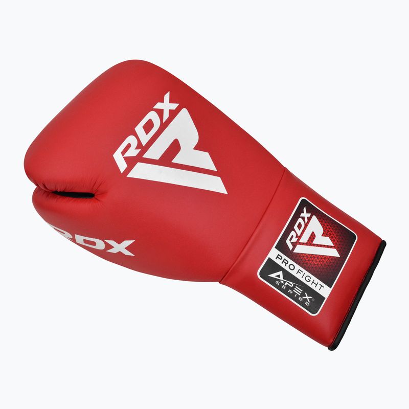 Bokso pirštinės RDX Apex Competition Fight Lace Up Boxing red 2