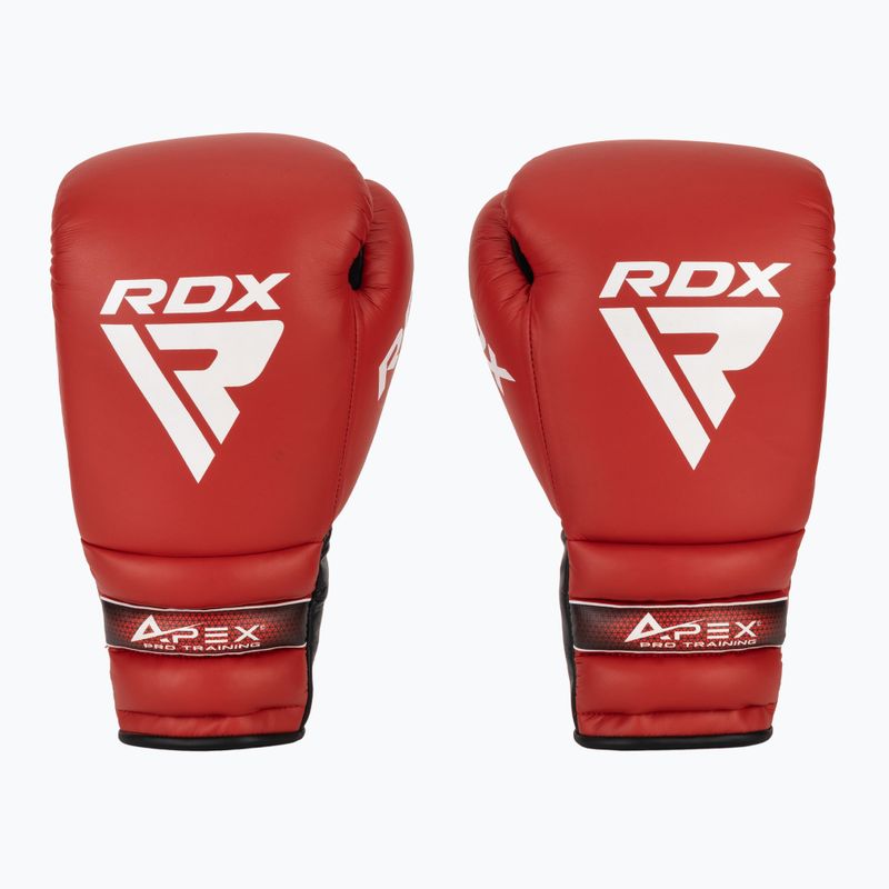 Bokso pirštinės RDX Apex Lace Up Training Sparring Boxing red 2