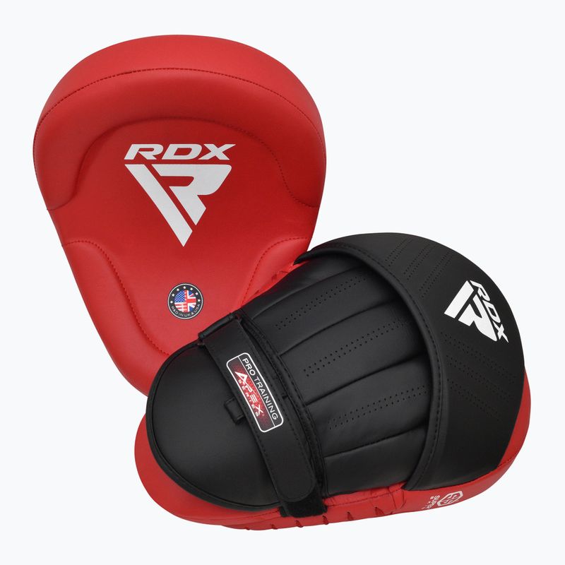 Treniruočių letenos RDX Apex Curved Training Boxing Pads red