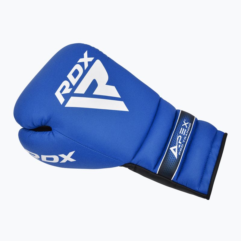 Bokso pirštinės RDX Apex Lace Up Training Sparring Boxing blue 2