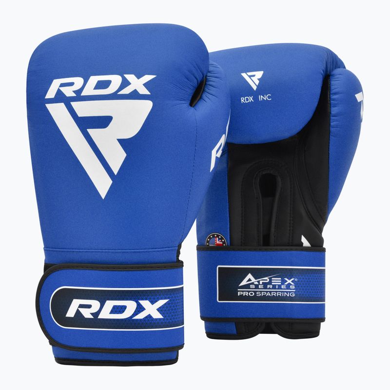 Bokso pirštinės RDX Apex Sparring Training Boxing Hook & Loop blue