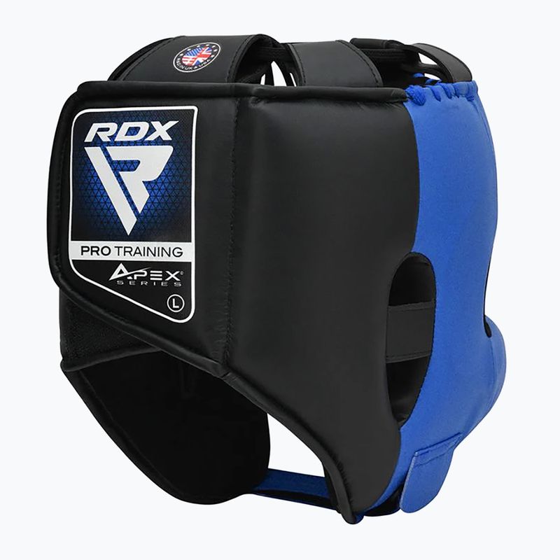 Bokso šalmas RDX Apex Boxing Head Gear With Nose Protection Bar blue 3