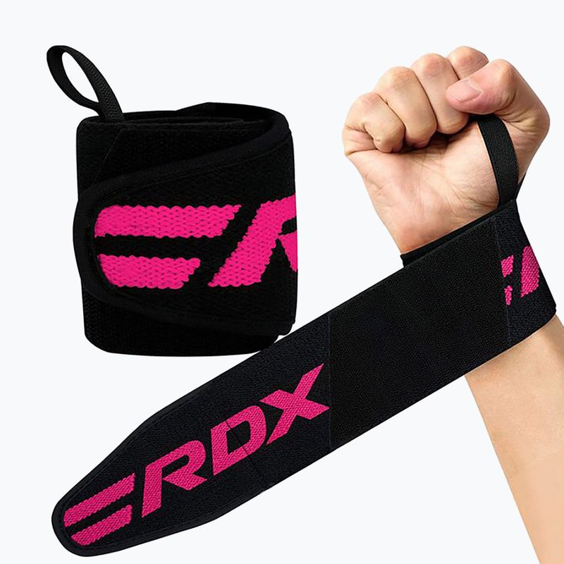 Riešo petnešos RDX Gym Wrist Wrap pink 5