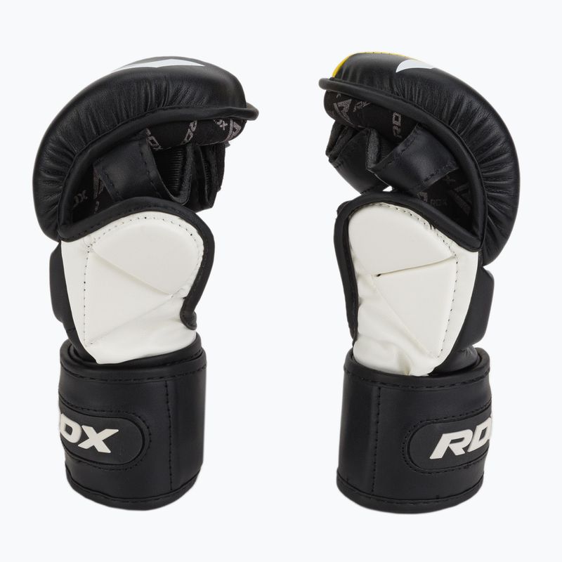 RDX T6 juodos/geltonos graplingo pirštinės GGR-T6Y 4