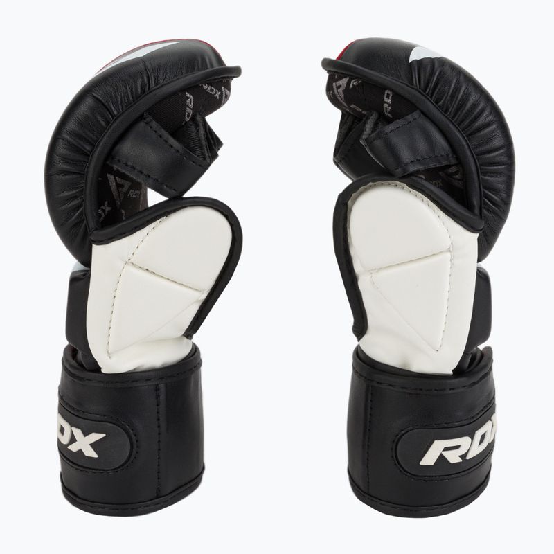 RDX T6 graplingo pirštinės juodai raudonos GGR-T6R 4