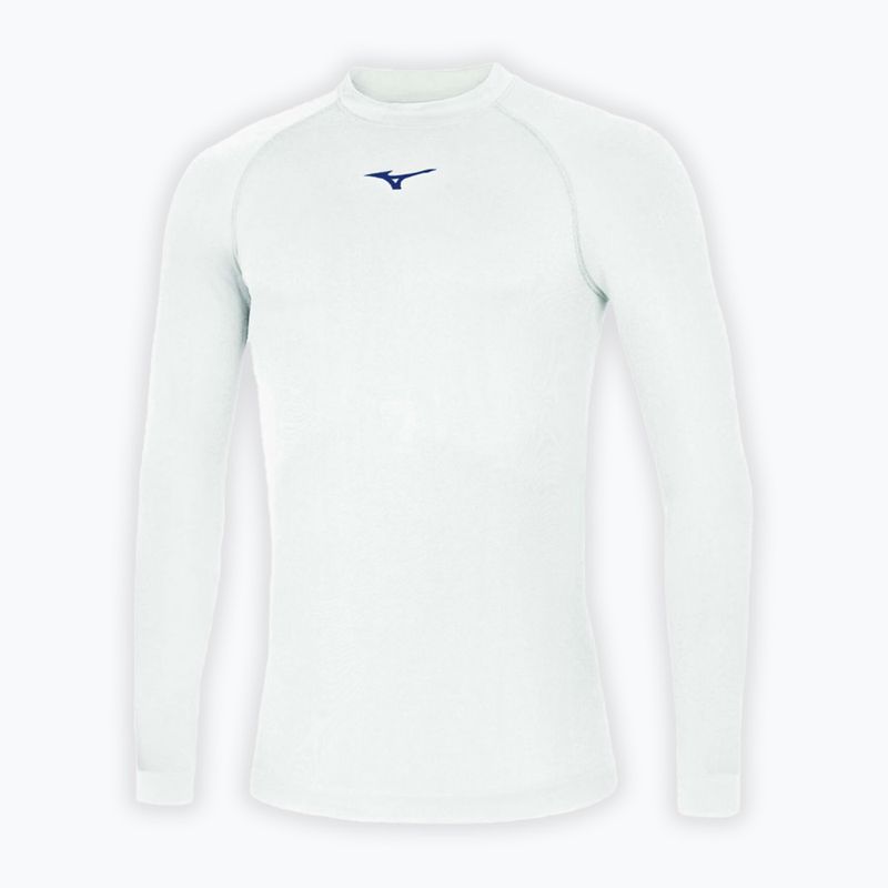 Vyriški bėgimo marškinėliai ilgomis rankovėmis Mizuno Uni Core white/ navy