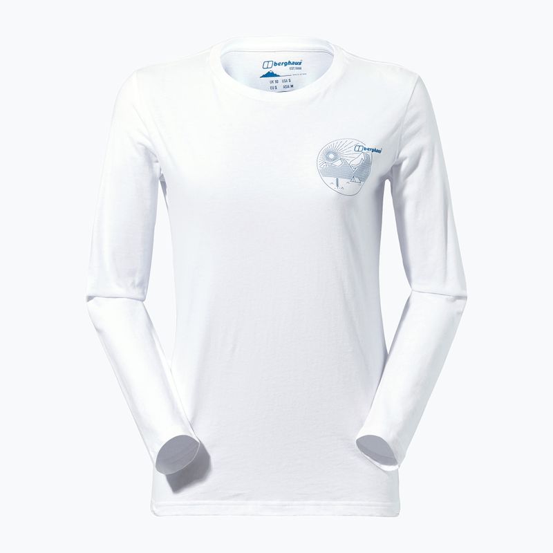 Moteriški marškinėliai ilgomis rankovėmis Berghaus Linear Landscape pure white 8