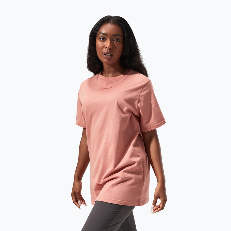 Moteriški marškinėliai Berghaus Boyfriend Logo rose dawn