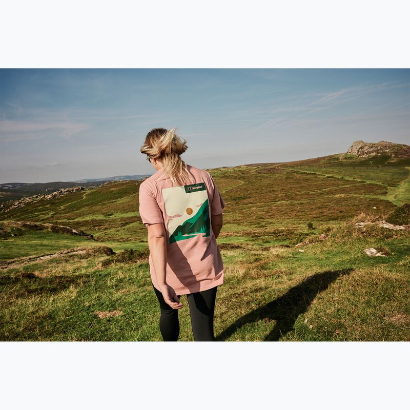 Moteriški marškinėliai Berghaus Boyfriend Logo rose dawn 12