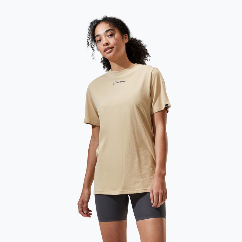 Moteriški marškinėliai Berghaus Boyfriend Dolomites sand dune