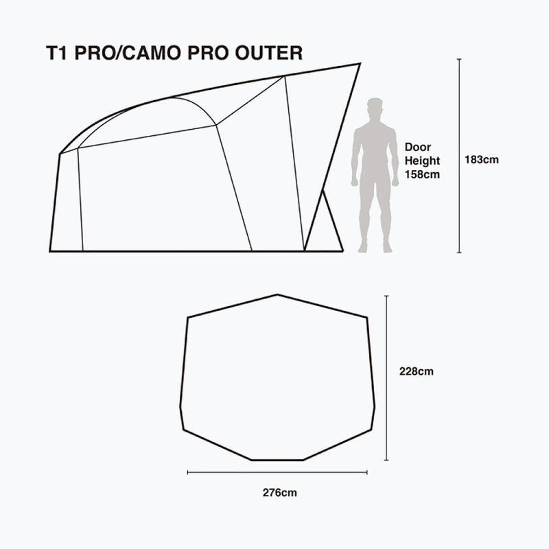 Nash Tackle Titan T1 Camo Pro žvejybos palapinė 7