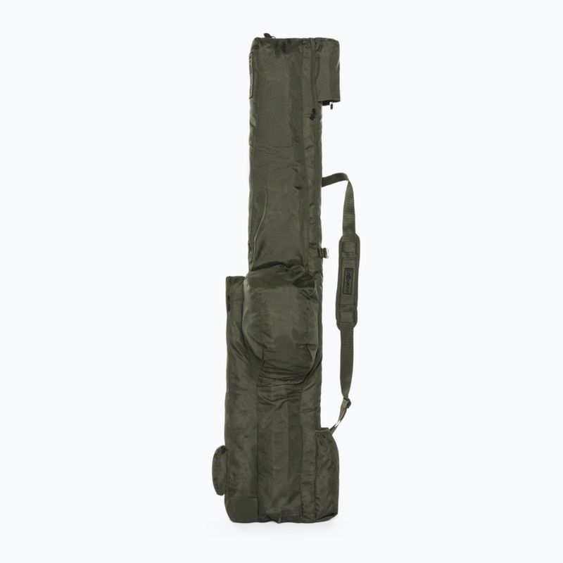 Nash Tackle Dwarf 10ft 3 strypų 3 lazdų odos lazdų dėklas žalias T4709