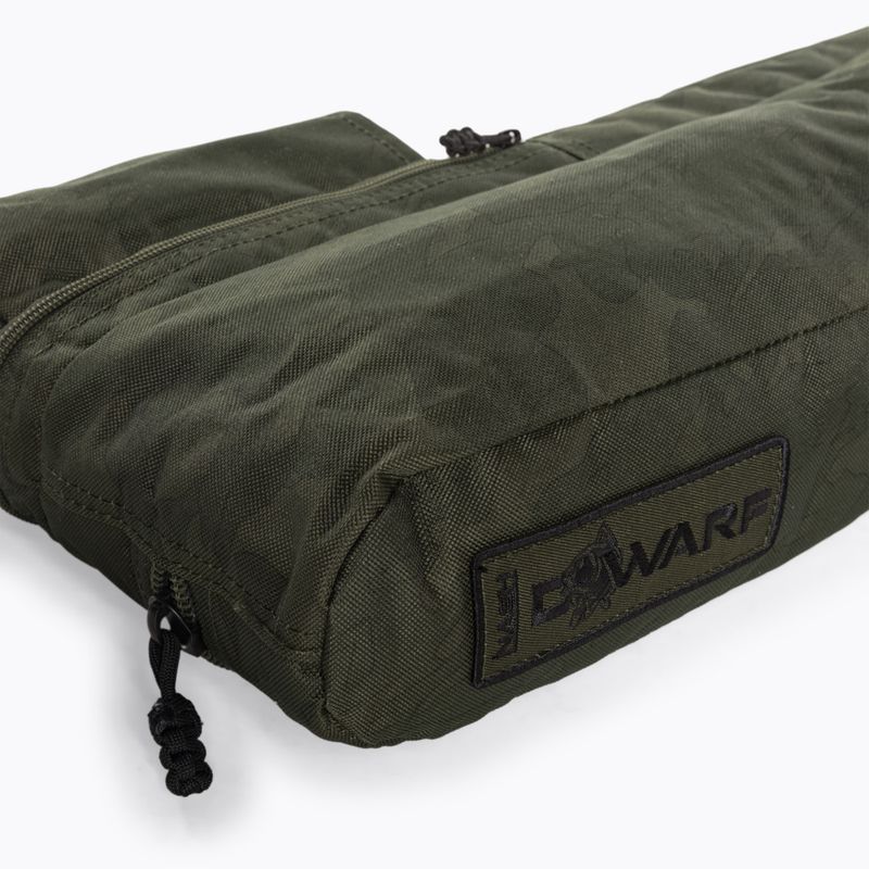 Nash Tackle Dwarf 10ft 3 strypų 3 lazdų odos lazdų dėklas žalias T4709 3