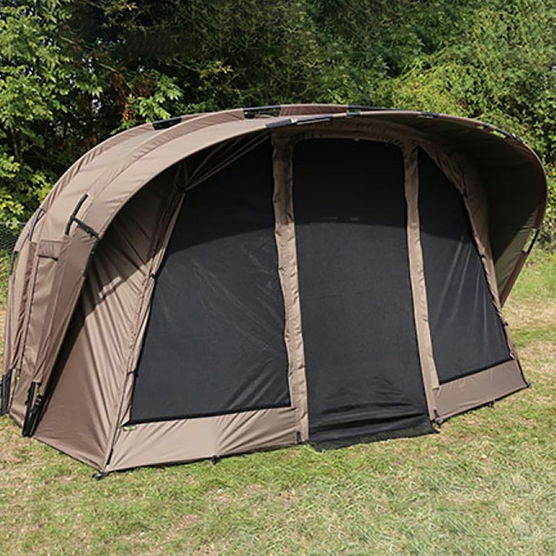Fox International Retreat+ Ripstop Ventec 2 Man Ext Wrap žvejybinė palapinė rudos spalvos CUM203 2