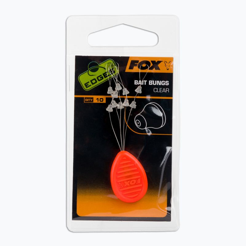 Fox International Edges Bait Bungs plaukų kamščiai skaidrūs CAC687
