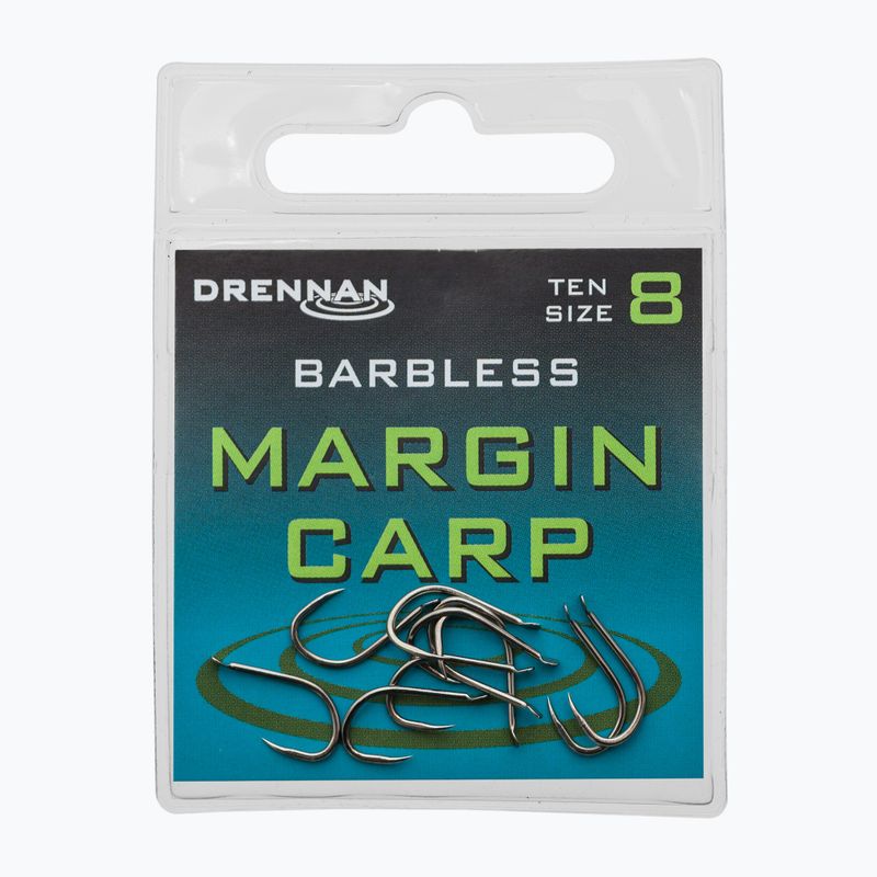 Drennan Margin Carp Barbless kabliukai juodi HSMCPB014