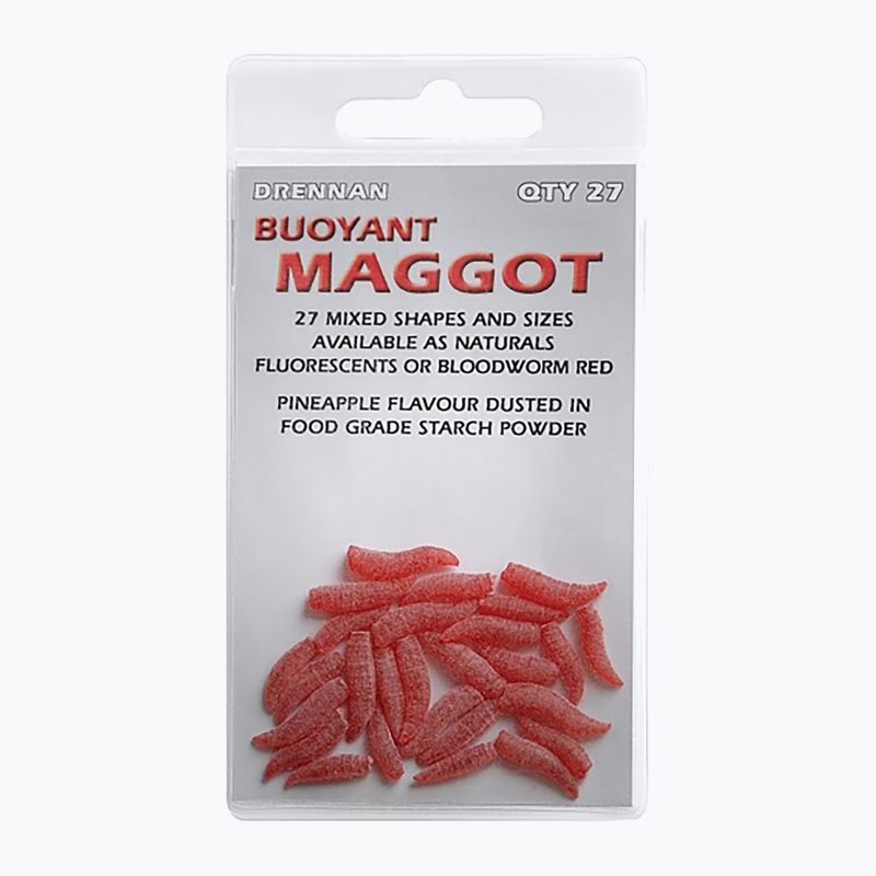 Drennan Buoyant Maggot dirbtinis kirminas masalas 27 vnt raudona TGABBM003