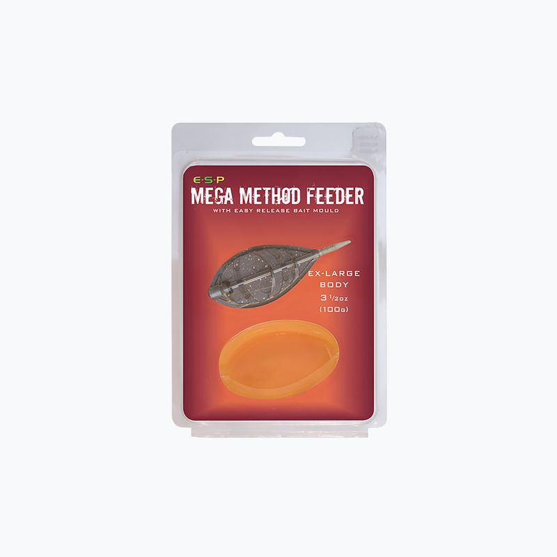 ESP Mega Method Feeder XL masalų krepšelis + pelėsiai rudos spalvos ETFMMB100