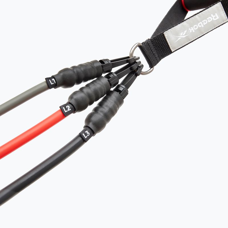 Reebok Power Tube spalvotų pratimų gumų rinkinys RATB-30034 3