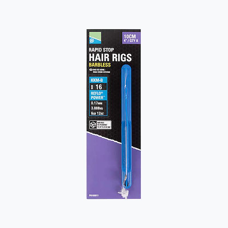 Preston Innovations KKM-B Mag Store Hair Rigs - 4" skaidrios P0160009 methode lyderiai