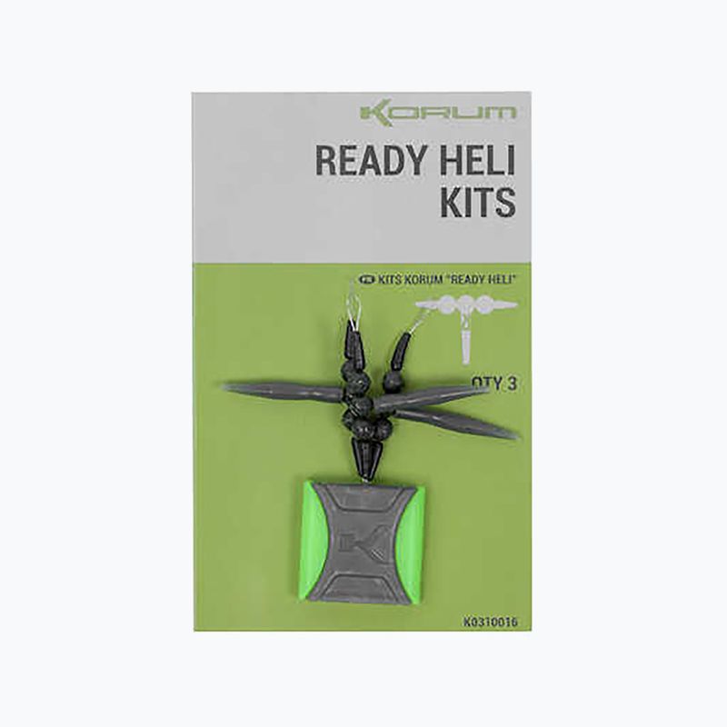 Korum Ready Heli 3 dalių žvejybos sraigtasparnio rinkinys, juodas K0310016