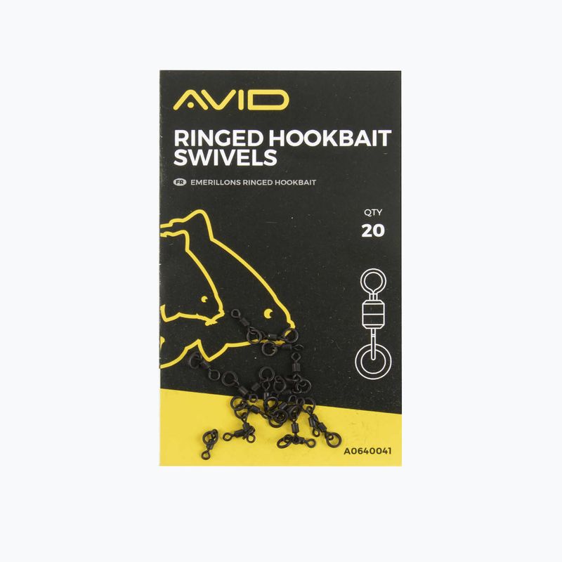 Avid Carp Terminal Žiediniai kabliukai su kabliukais juodi 2