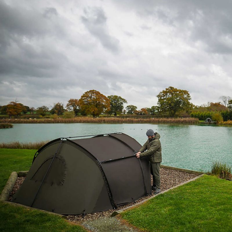 Avid Carp HQ Dual Layer Bivvy One Man palapinė žalia 7