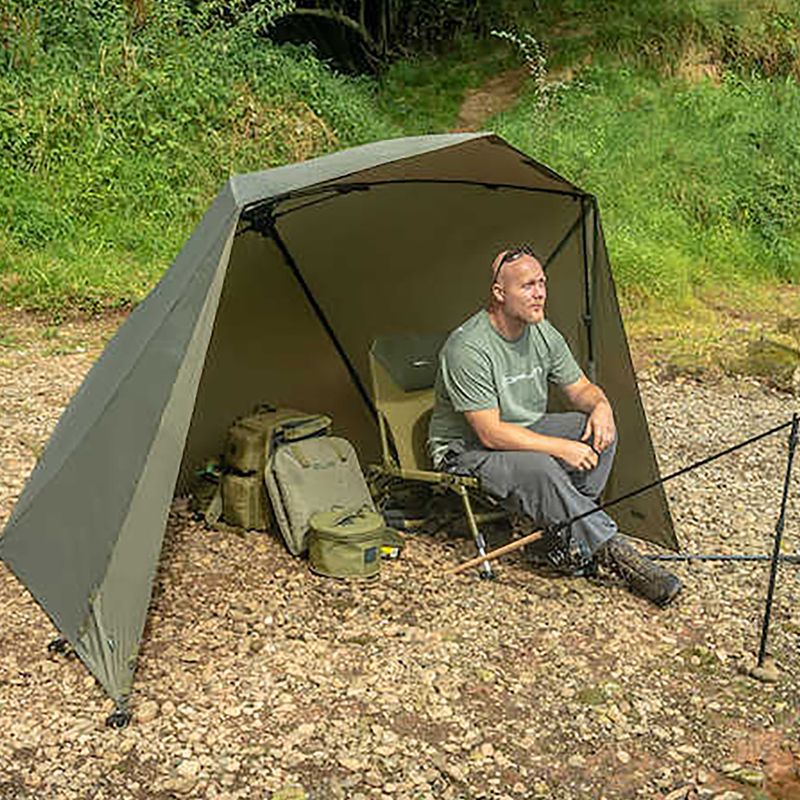 Korum Brolly Pentalite Shelter 50" žalias žvejybinis skėtis K0370004 2