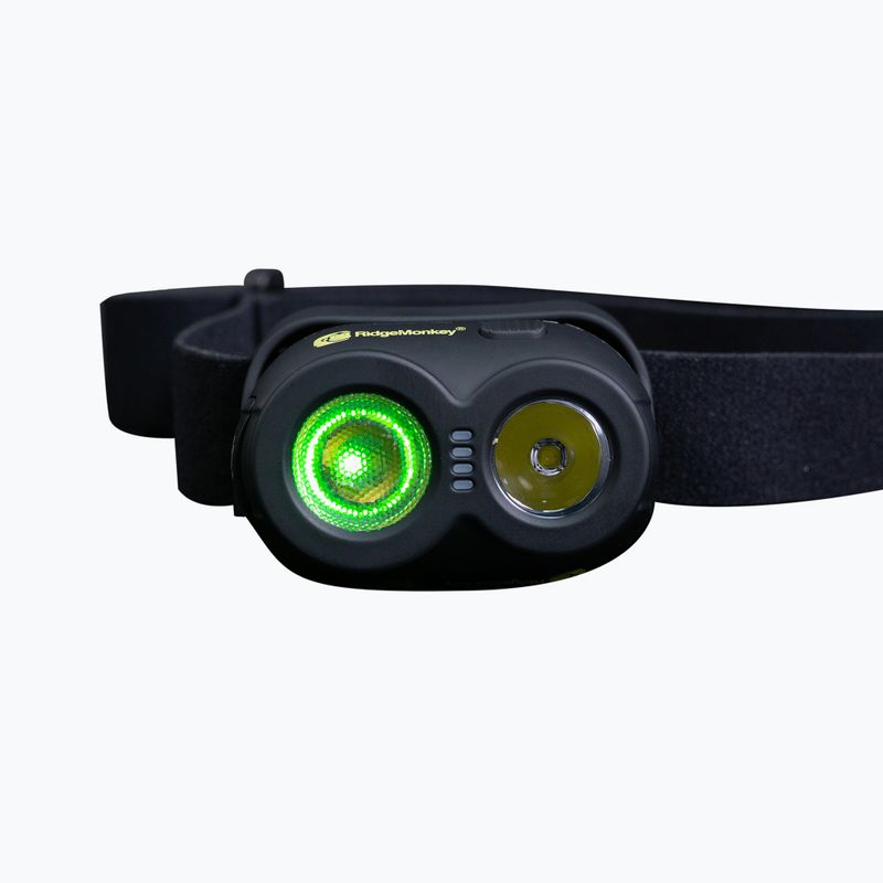 RidgeMonkey VRH150X USB įkraunamas priekinis žibintuvėlis juodas RM HT150X priekinis žibintuvėlis