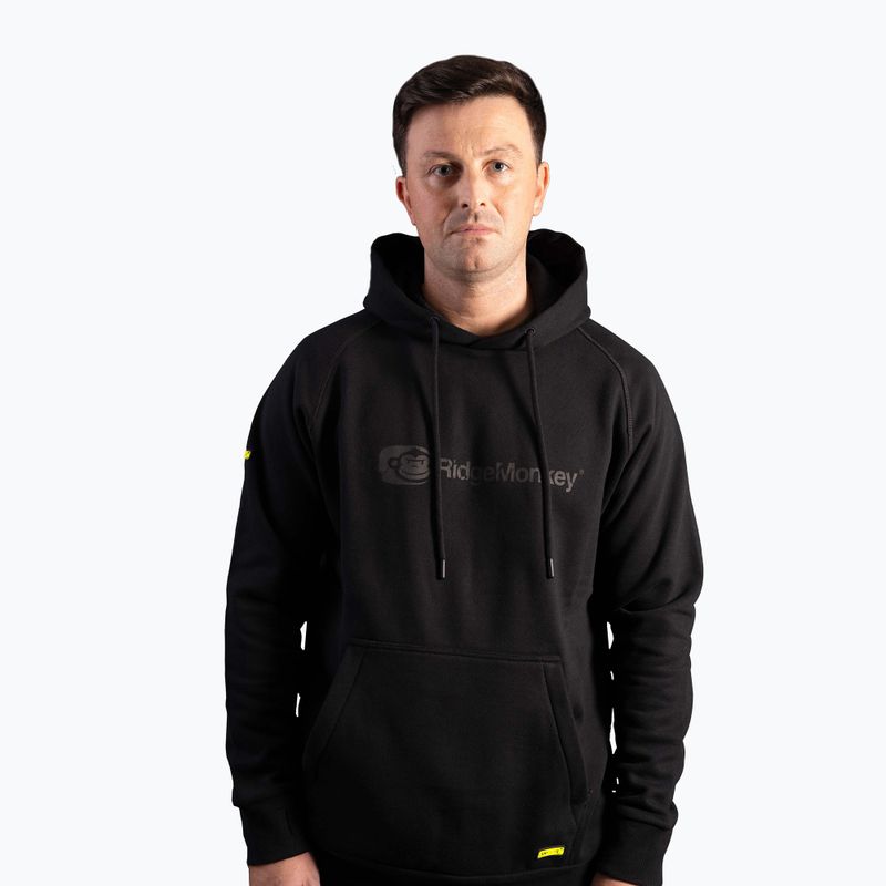 Vyriški žvejybiniai džemperiai RidgeMonkey Apearel Heavyweight Hoody black RM629