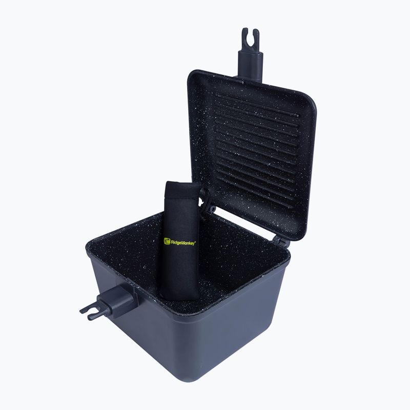 RidgeMonkey Connect gilios keptuvės ir keptuvės su grotelėmis Granite Edition keptuvių ir keptuvių rinkinys juodas RM779 2