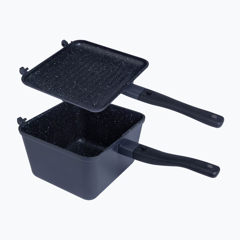 RidgeMonkey Connect gilios keptuvės ir keptuvės su grotelėmis Granite Edition keptuvių ir keptuvių rinkinys juodas RM779 6