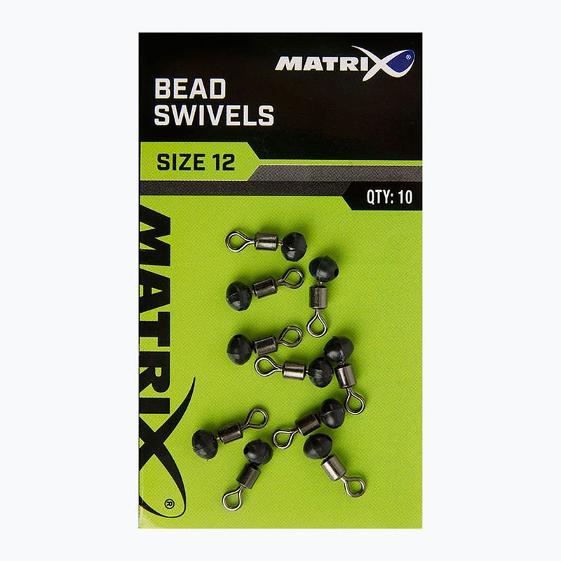Matrix Bead Swivels 10 dalių žvejybinis ryšys juodas GAC375