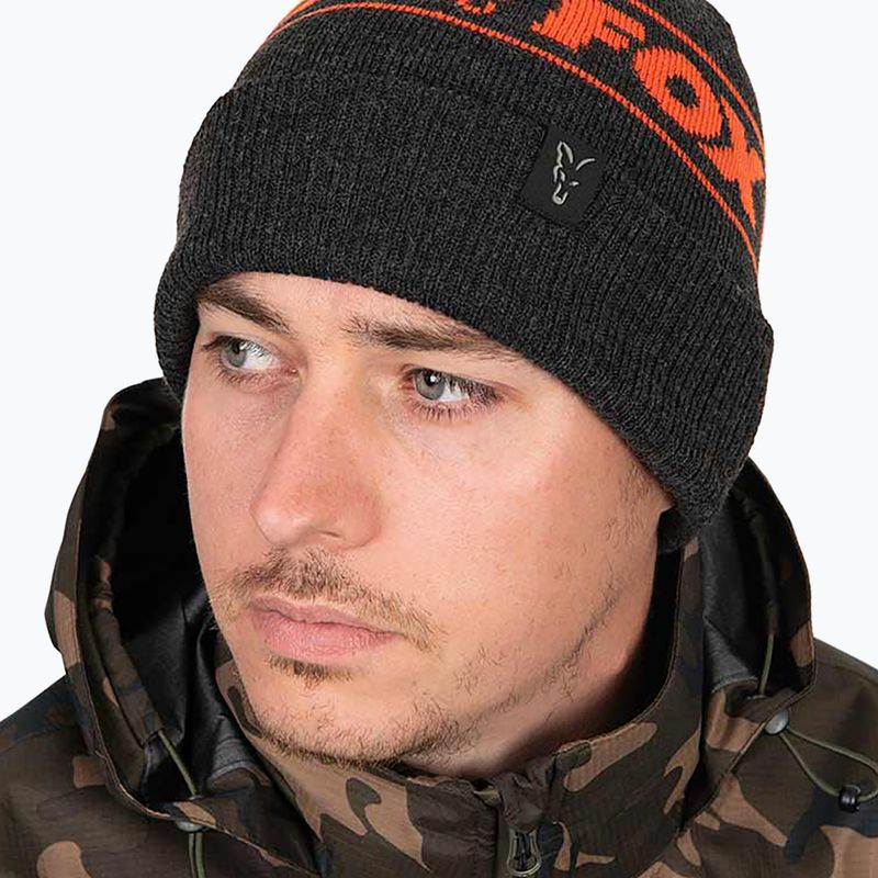 Žieminė kepurė Fox International Collection Beanie black/orange 7