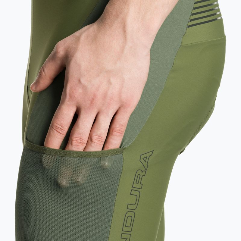 Vyriški dviračių šortai Endura GV500 Reiver Bibshort olive green 3