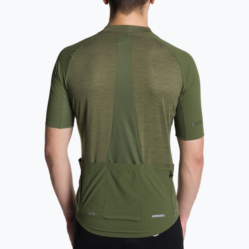 Vyriški dviračių marškinėliai Endura GV500 Reiver S/S olive green 2