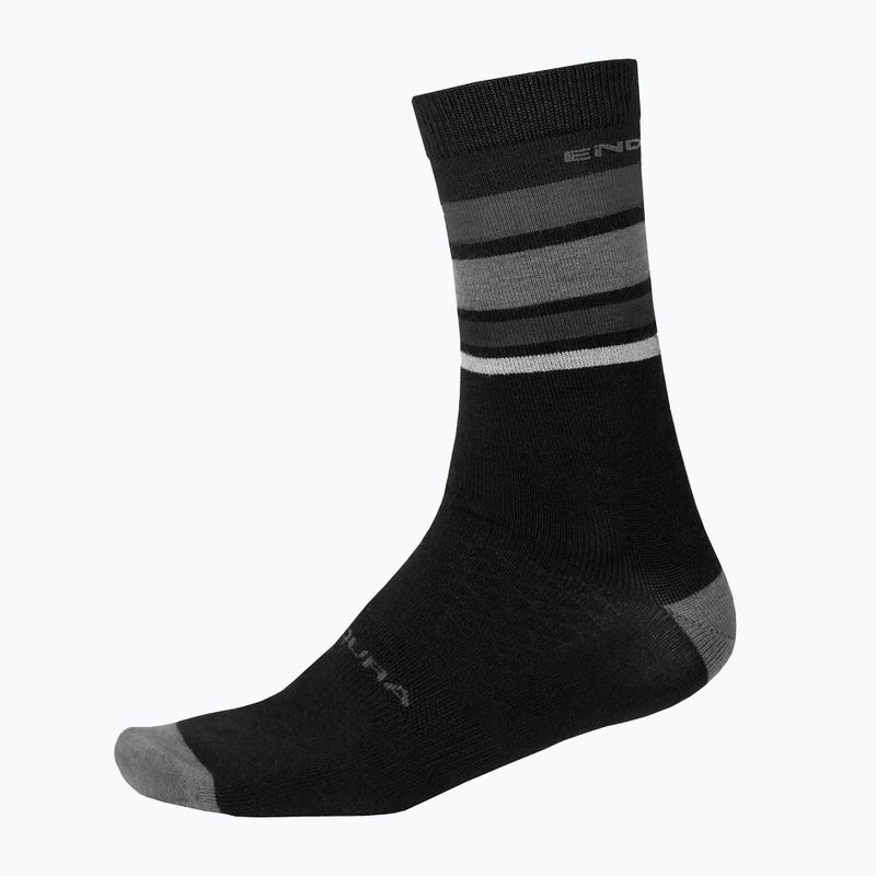 Dviračių kojinės Endura BaaBaa Merino Stripe matt black