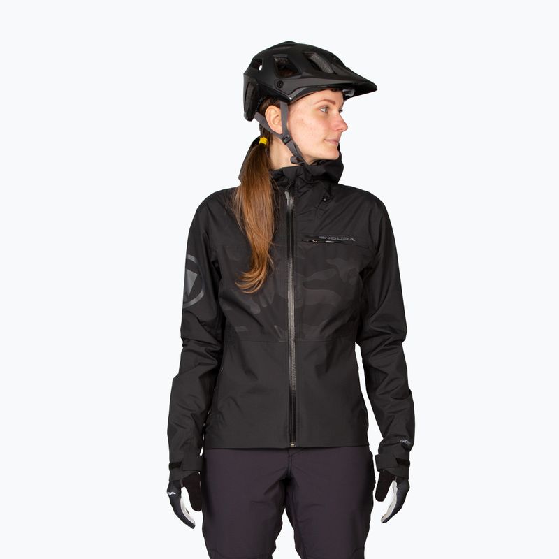 Moteriška dviračių striukė Endura Singletrack II Waterproof black