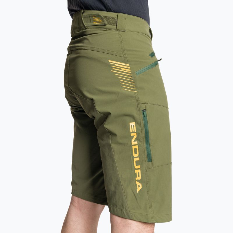 Vyriški dviračių šortai Endura Singletrack II Short olive green 4